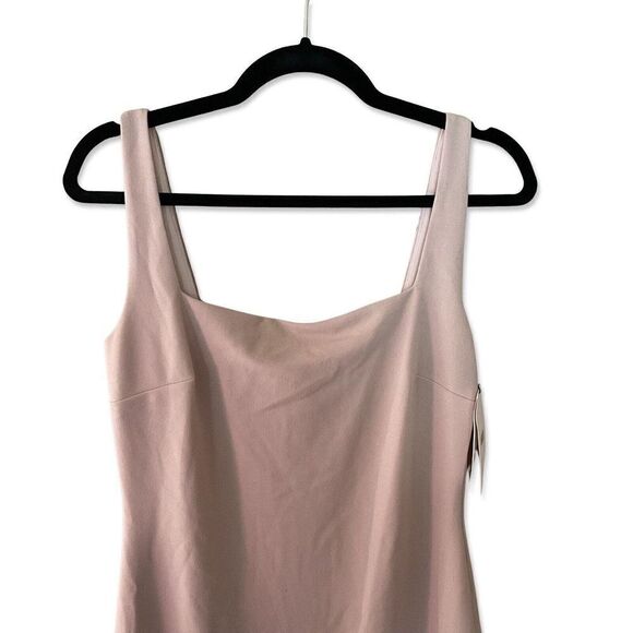 Nookie Sz L Rendezvous Nude Pink Midi Dress body con Stretch NWT $239 Revolve - Picture 4 of 12